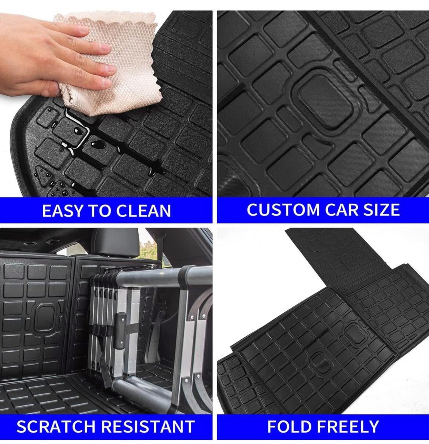 Rongtaod Floor Mats Compatible with 2020-2025 Hyundai Palisade Floor Liner Trunk Mat Cargo Mat Cargo Liner Back Seat Cover Protector 2024 Palisade Accessories (Trunk Mat with Backrest Mat+Floor Mats)