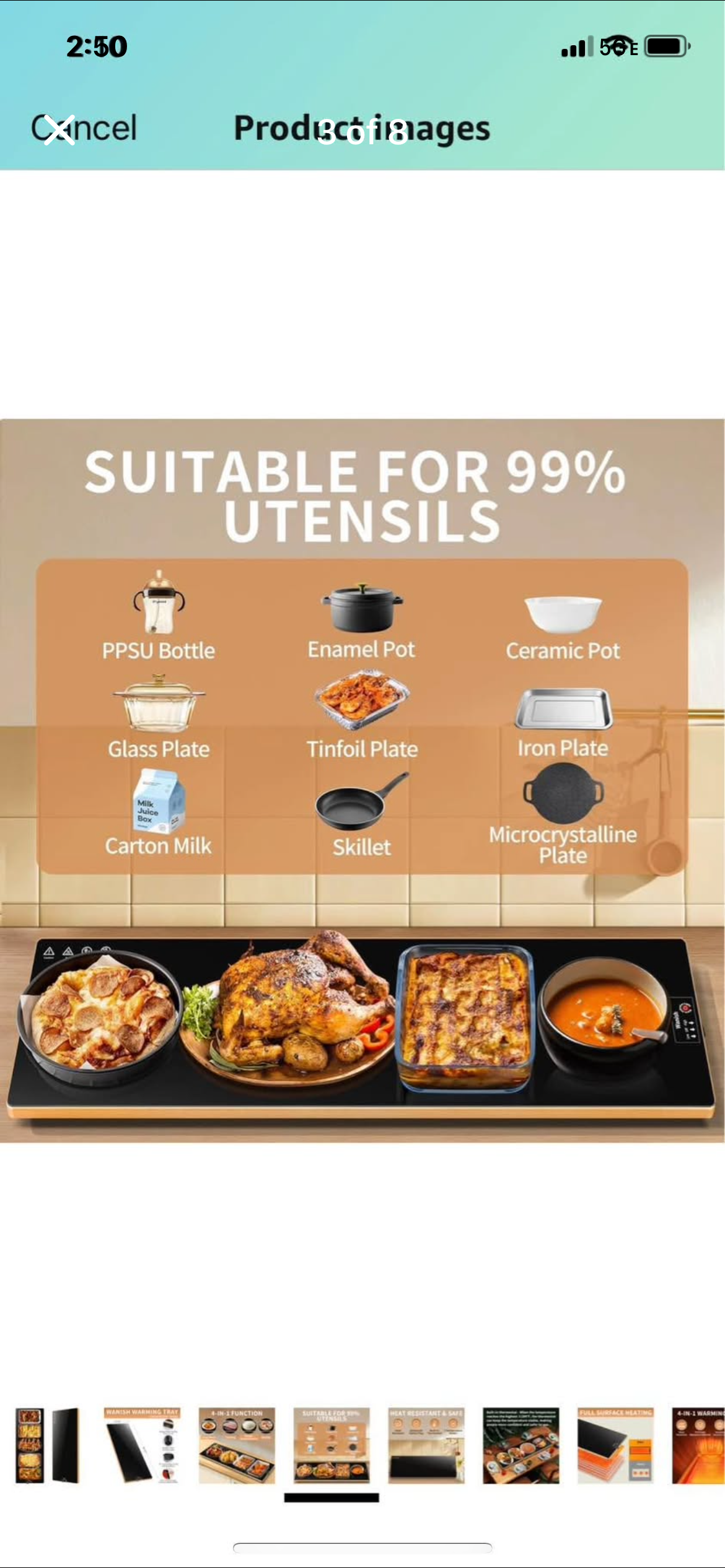 Electric Warming Tray(Extra Long 40”x12”),Food Warmer with Thermostat and Full Surface Heating,Food Warming Mat with 2 Temperature Modes for Parties Buffet,Gatherings,Gold Edge Warming Mat for Food