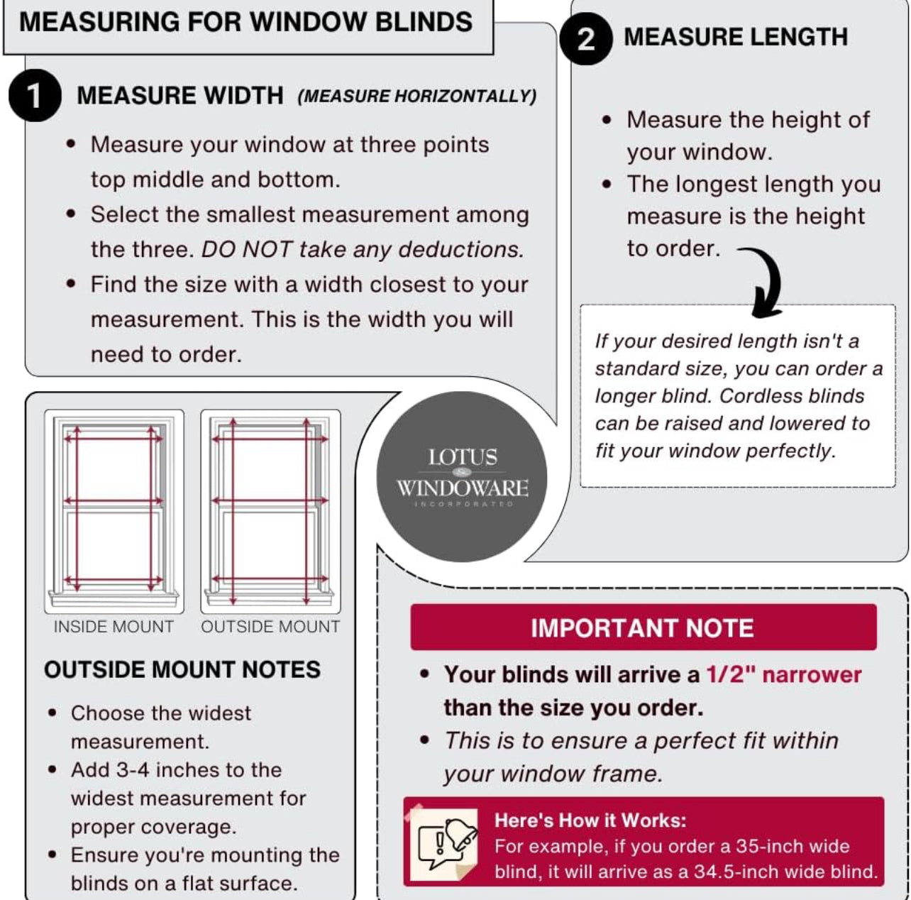Lotus & Windoware Cordless, 2 Inch Faux Wood Blind, 46" Wide x 48" Long, Window Blinds, Blinds & Shades, Blinds for Indoor Windows, Smooth, Bright White - 46" x 48",Bright White
New 60