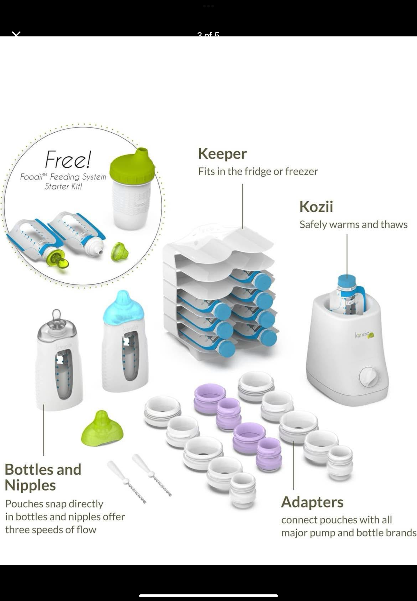 Twist universal direct-pump feeding system and warmers Gift set