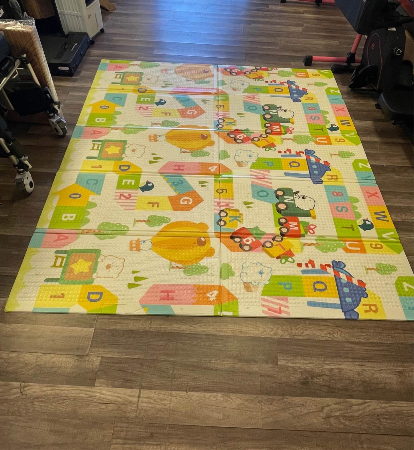 Bammax X-Large Waterproof & Foldable Baby Play Mat - 70" x 78" Crawling & Kids Play Mat - Maze & Bears