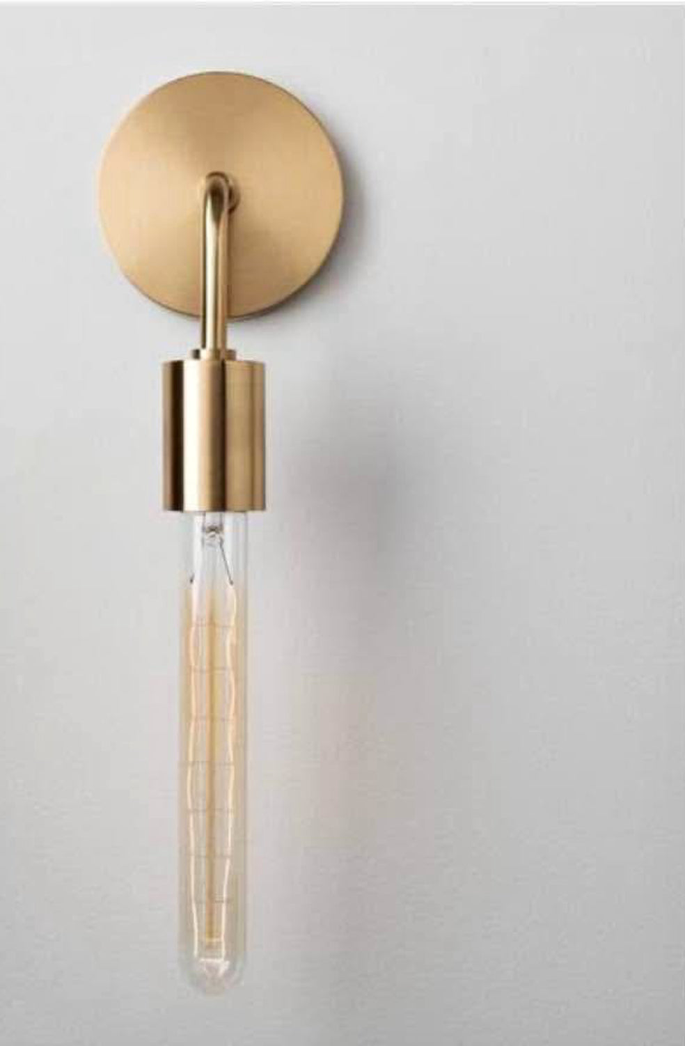 Ava 1-Light Aged Brass 16.5 in. H Wall Sconce