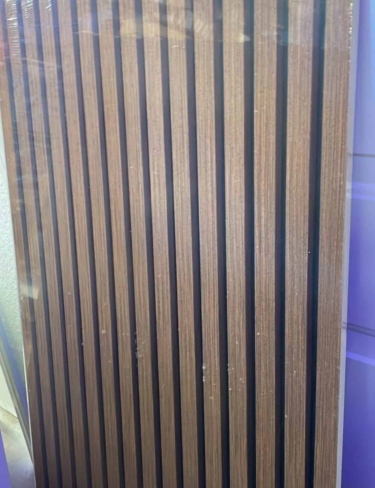 Woven Sound Wood Panels for Wall, Functionality and Durability, Enhanced Acoustic & Sound Proof Fluted Design, Versatile Wood Slat Wall Decor for Home & Office, 2 Pack Walnut, 47.2x23.6 Inch