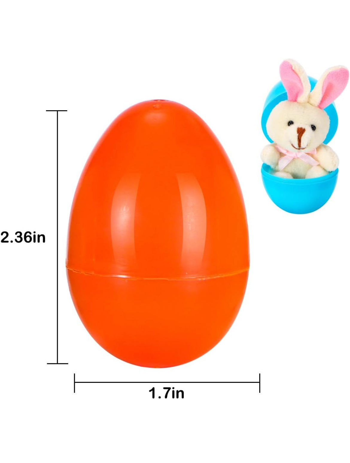 1000 Easter Eggs, 2.4'' Fillable Plastic Easter Eggs Empty for Hunt, Basket Stuffers Fillers, Theme Party Favor Decoration, Classroom Prize Supplies