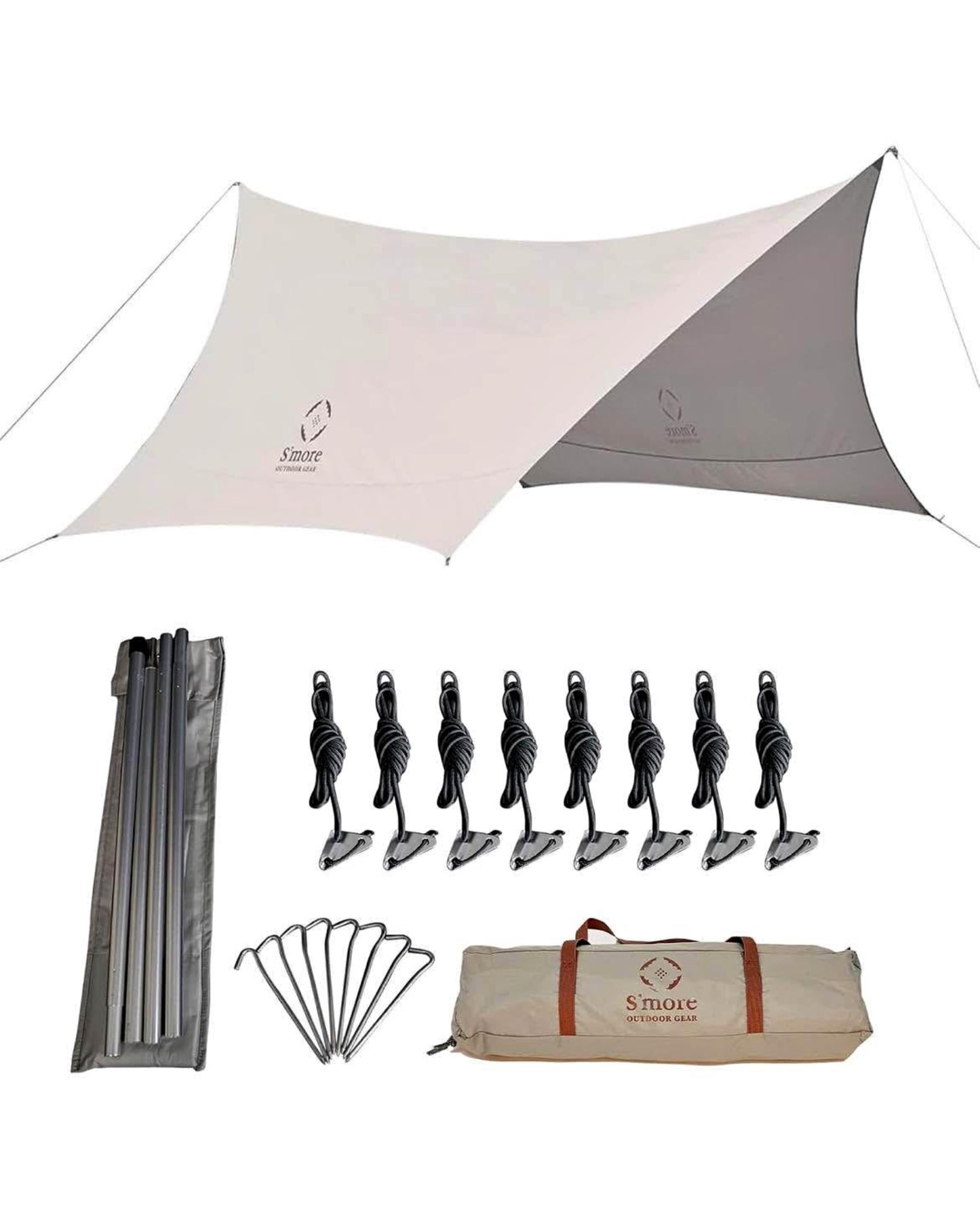 S'more A-Base Tent Tarp 330,Waterproof Camping Tarp for Camping Front Porch Awning Rain Fly Tarp for Camping Hiking and Outdoor Activities