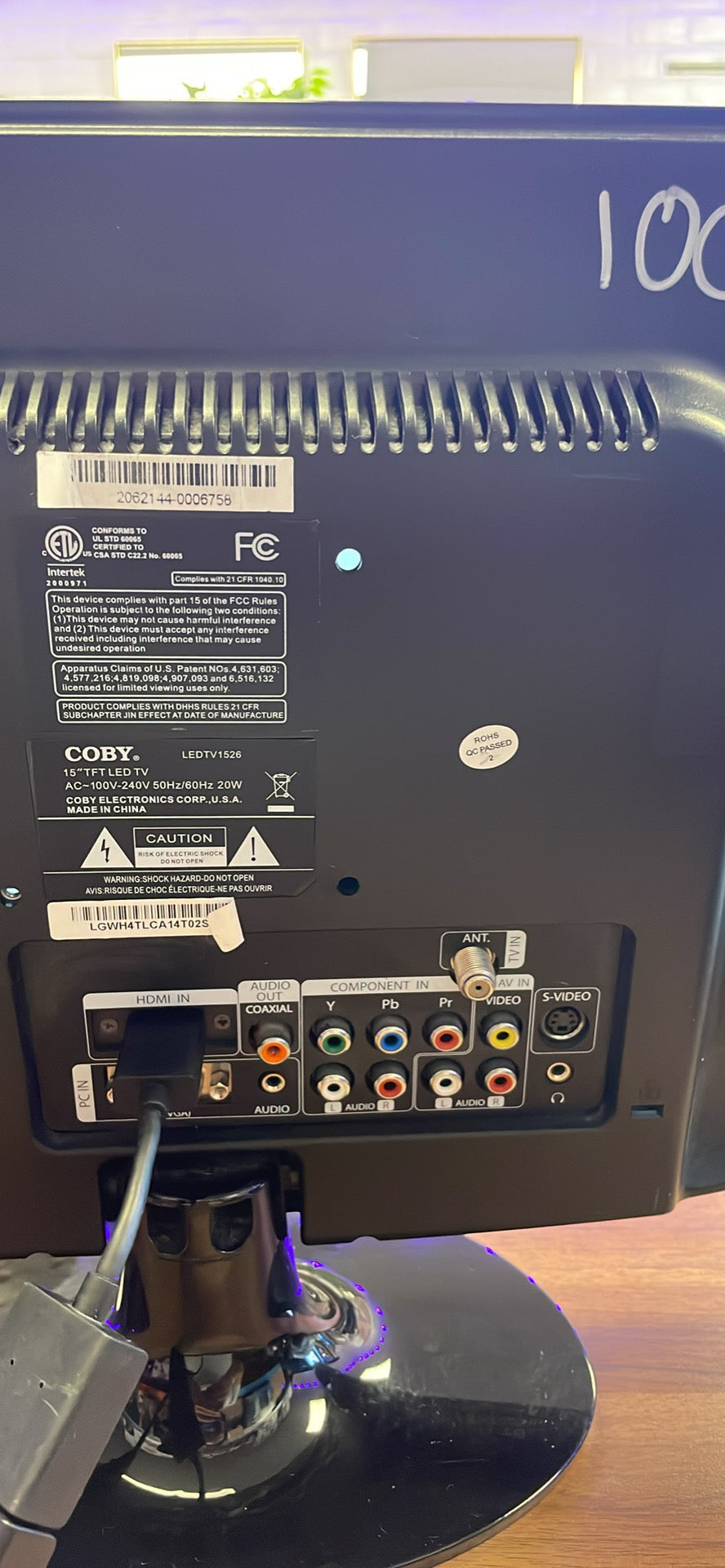 Coby 15” television