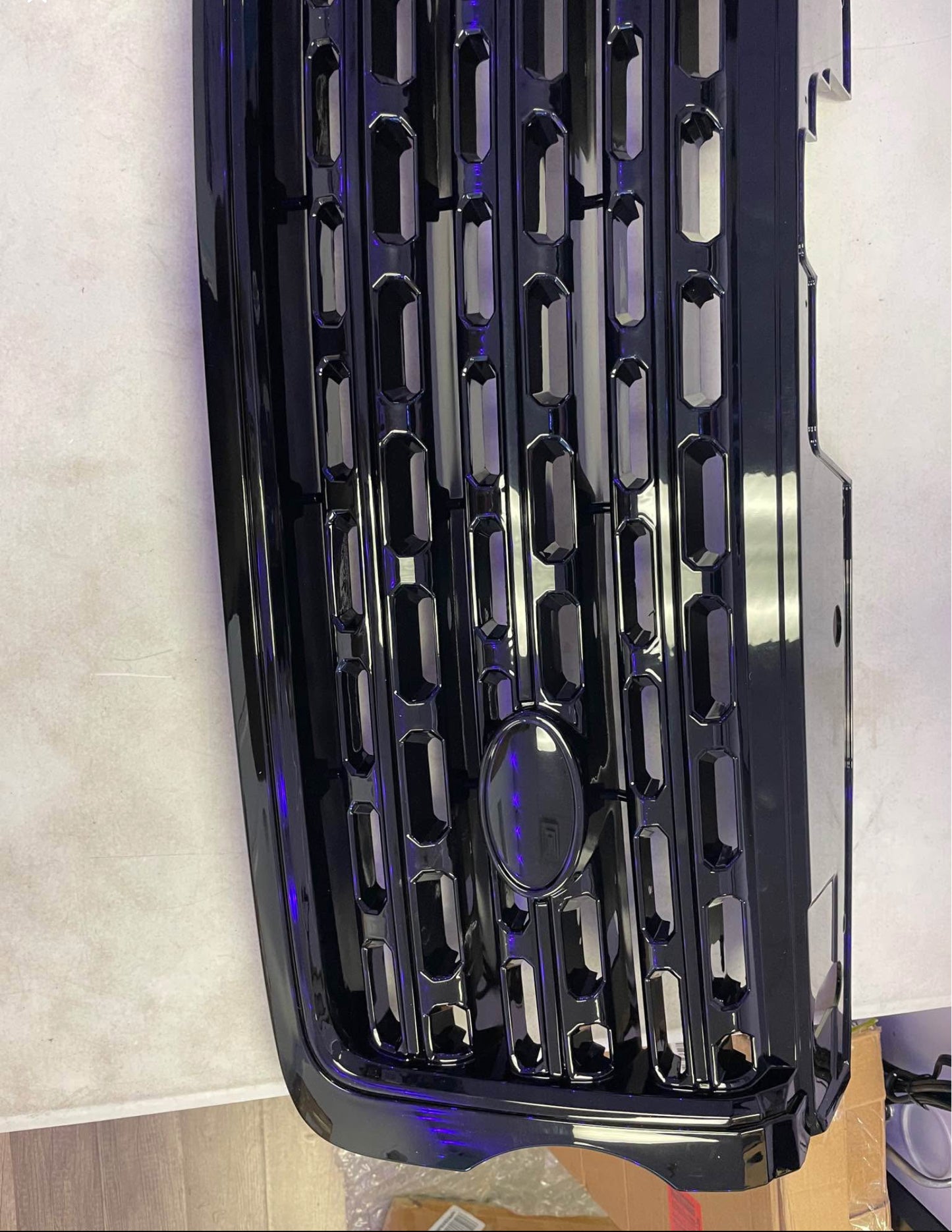 MotorFansClub Front Grill Fit for Land Rover Range Rover 2013 2014 2015 2016 2017 Front Bumper Upper Center Grille Glossy Black
