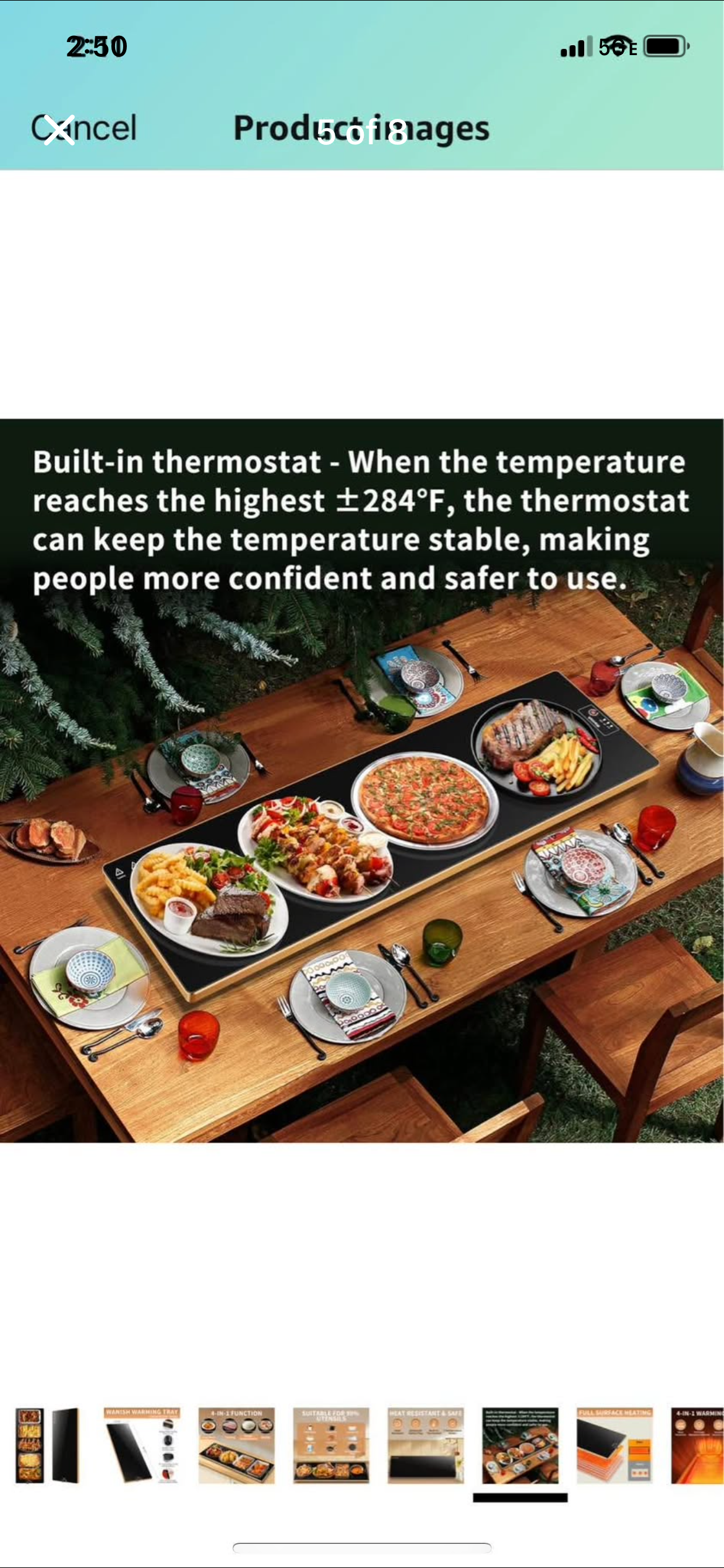 Electric Warming Tray(Extra Long 40”x12”),Food Warmer with Thermostat and Full Surface Heating,Food Warming Mat with 2 Temperature Modes for Parties Buffet,Gatherings,Gold Edge Warming Mat for Food