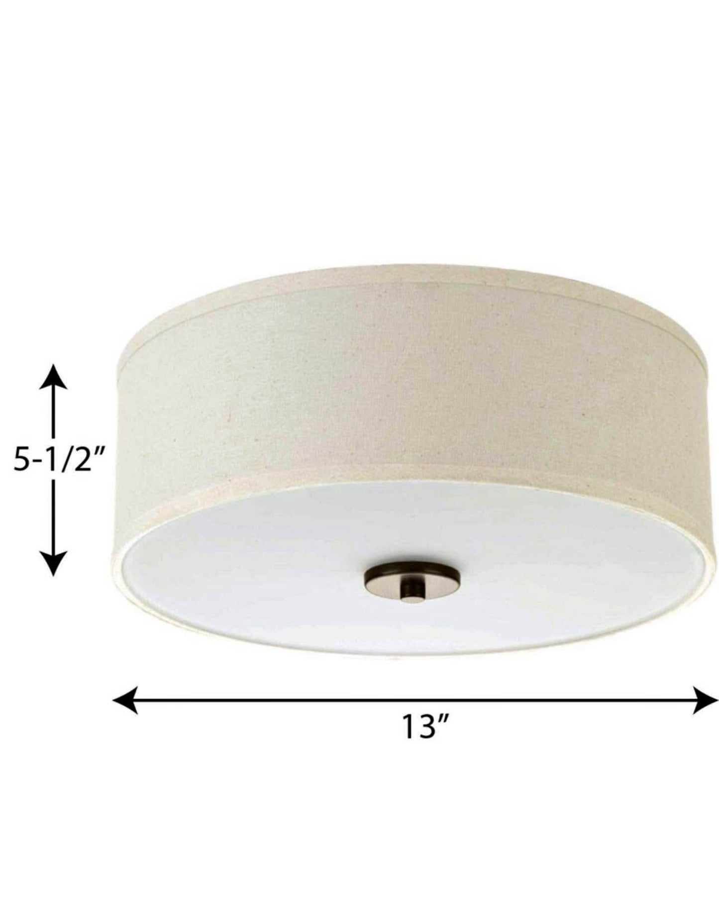 Progress Lighting P3713-20 Inspire Two-Light Flush Mount, Antique Bronze, 5.50x13.00x13.00