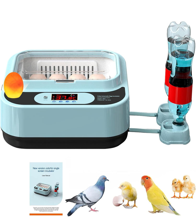 Incubators for Hatching Eggs, Egg Incubator with Automatic Egg Turning, Temperature Control, and Egg Candler, Incubators for Hatching Chicken, Duck and Quail Eggs -15 Eggs
