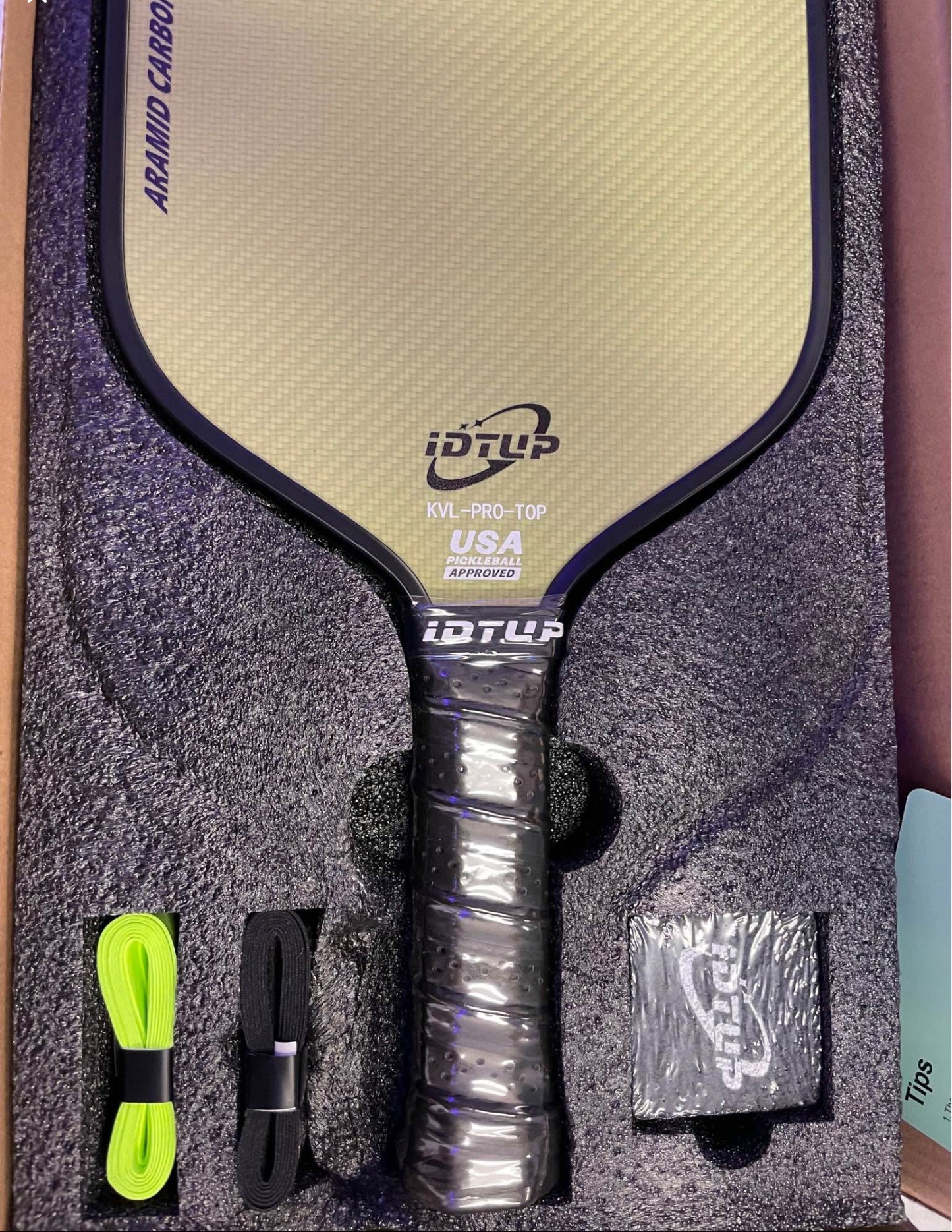 Thermoformed Pickleball Paddles,KEVLAR Fiber Pickle ball Paddle,16MM Professional Carbon Fiber Pickleball Racket Set for Lightweight,Durable,and Precision-Controlled Performance,USAPA Approved,1 Cover
