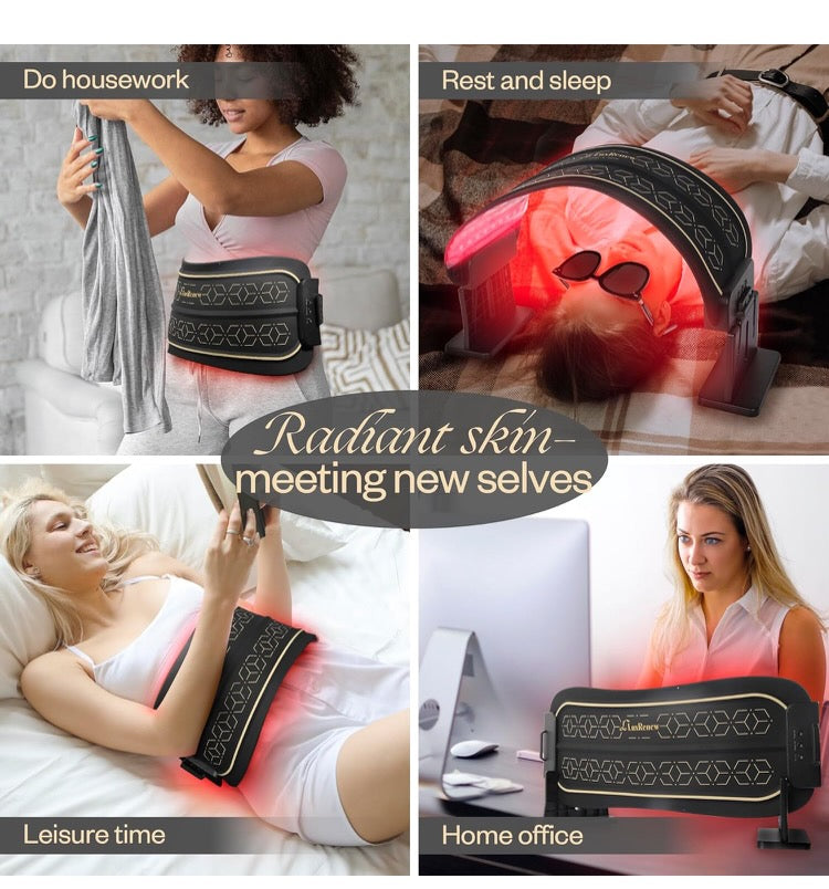 Multifunction Red Light Therapy for Body and Face, 850nm Near-Infrared Light Therapy LED Mask Facial Body Beauty Equipment for Skin Care at Home