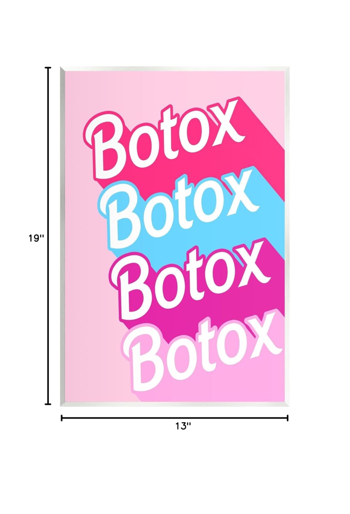 Stupell Industries Pink & Blue Botox Phrase Wall Plaque Art by Daphne Polselli