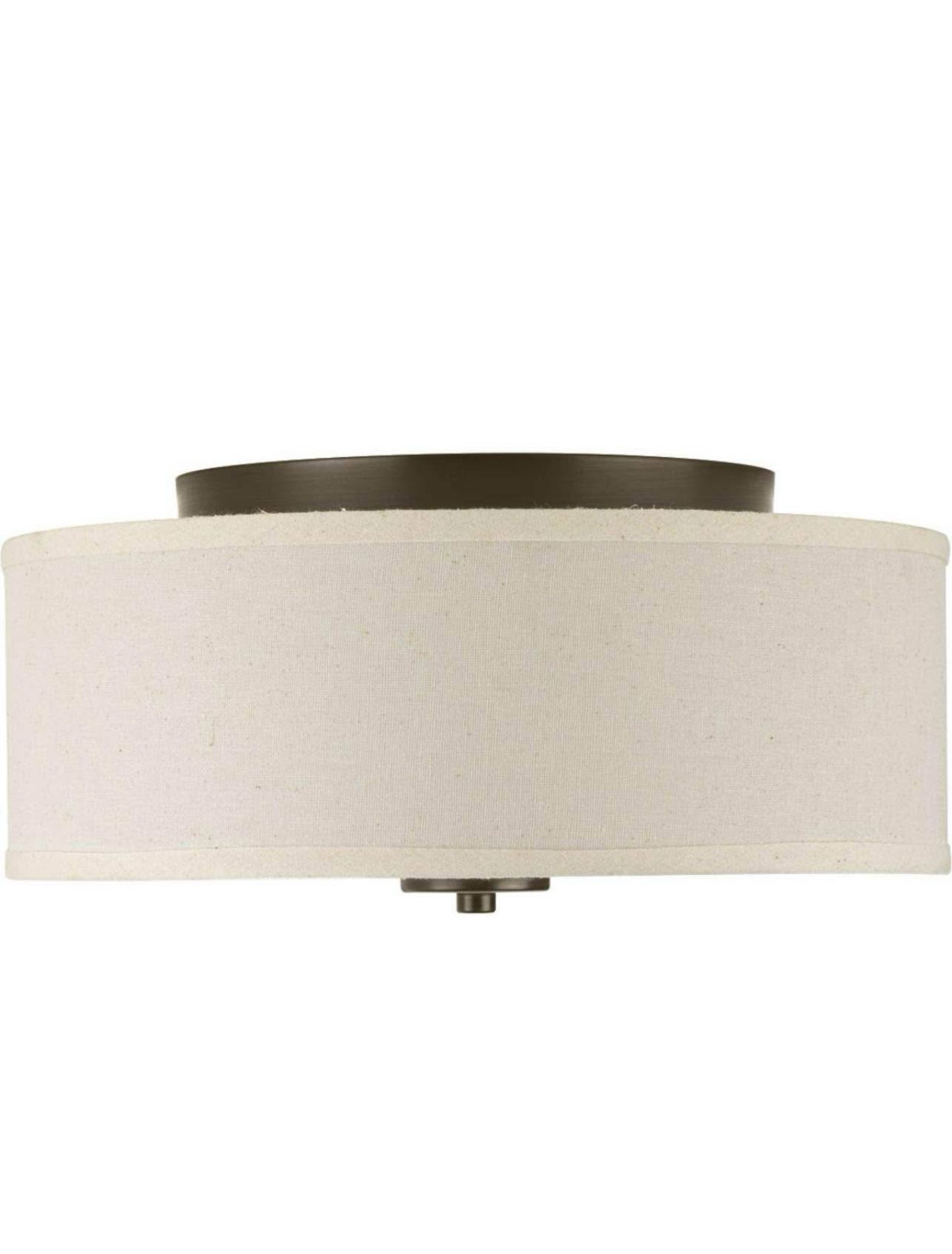 Progress Lighting P3713-20 Inspire Two-Light Flush Mount, Antique Bronze, 5.50x13.00x13.00