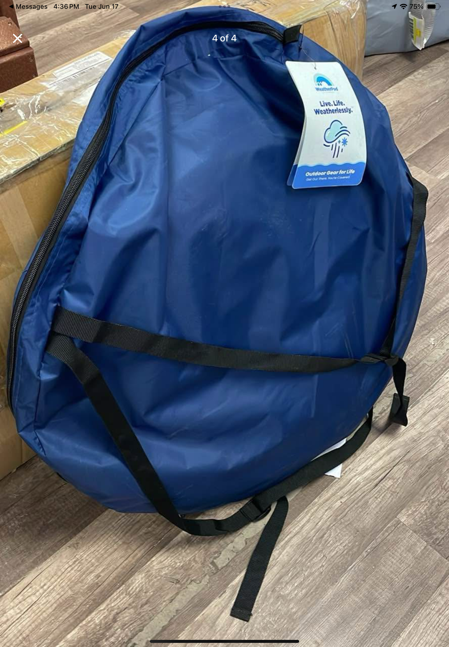 WeatherPod® The Original Shark Tank MyPod™ 1-2 Person Pop-Up Pod - Stay Warm, Dry, and Out of The Sun - Weather Pod for Sports, Rain, or Wind (Navy, 46" L x 46" W x 59" H)