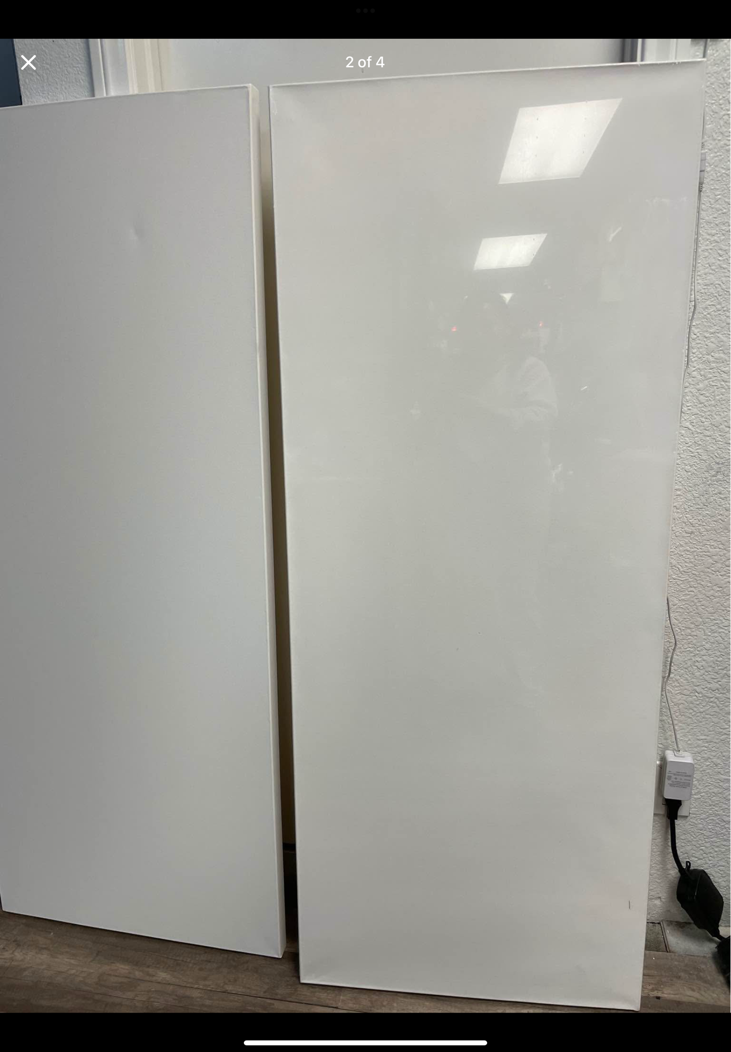 U.S. Art Supply X-Large Stretched Canvas for Painting 24x60 inch Gallery Depth 1-1/2" Thick, 2-Pack - 12oz Acrylic Gesso Triple Primed, Professional Artist Quality, 100% Cotton - Oil, Pouring Paint
