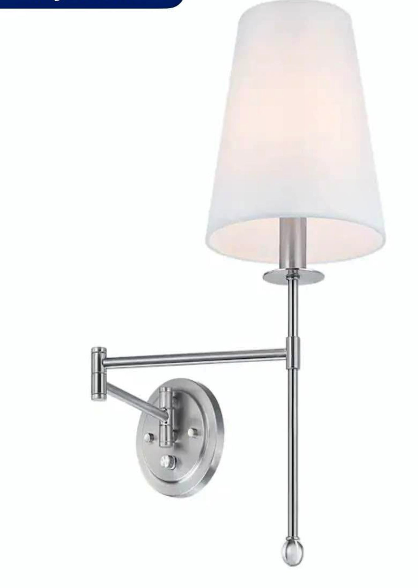 Winant swing arm wall sconce brushed nickel finish