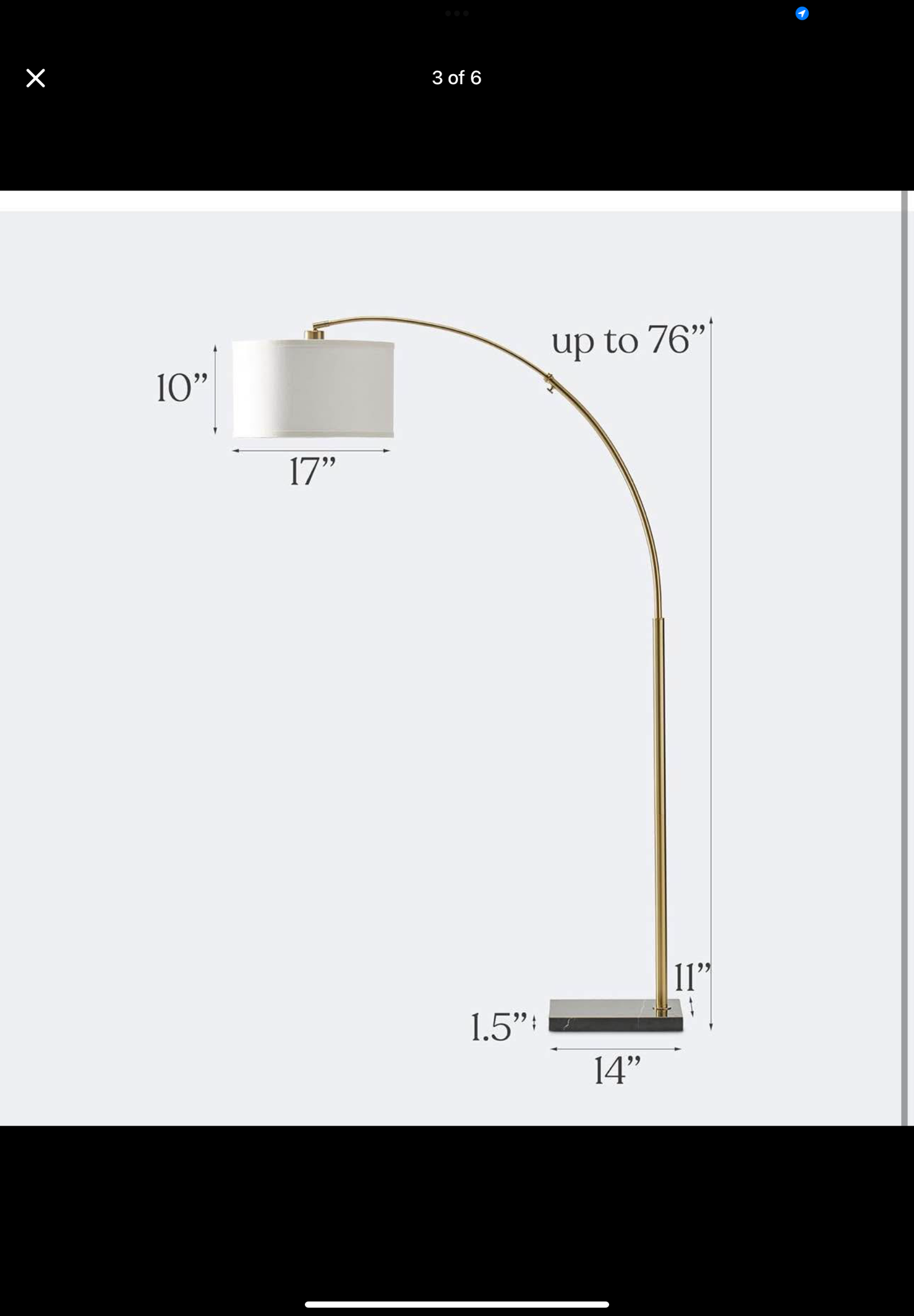 Brightech Logan Arc Floor Lamp, Bright Standing Lamp for Living Rooms, Offices & Bedrooms, Modern Living Room Décor, Tall Hanging Floor Lamp for Reading and More – Gold/Brass