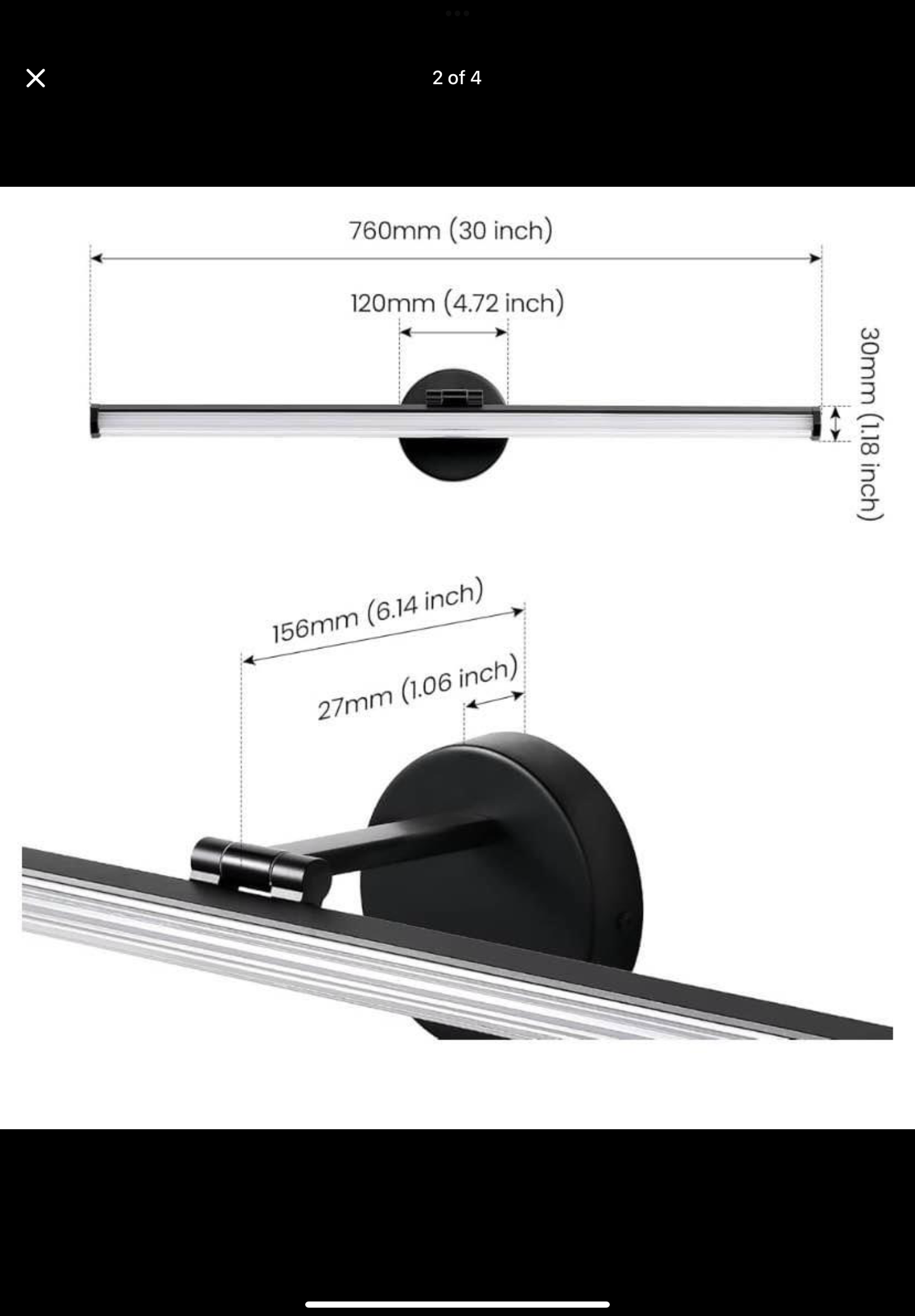 Bathroom vanity light 4000K