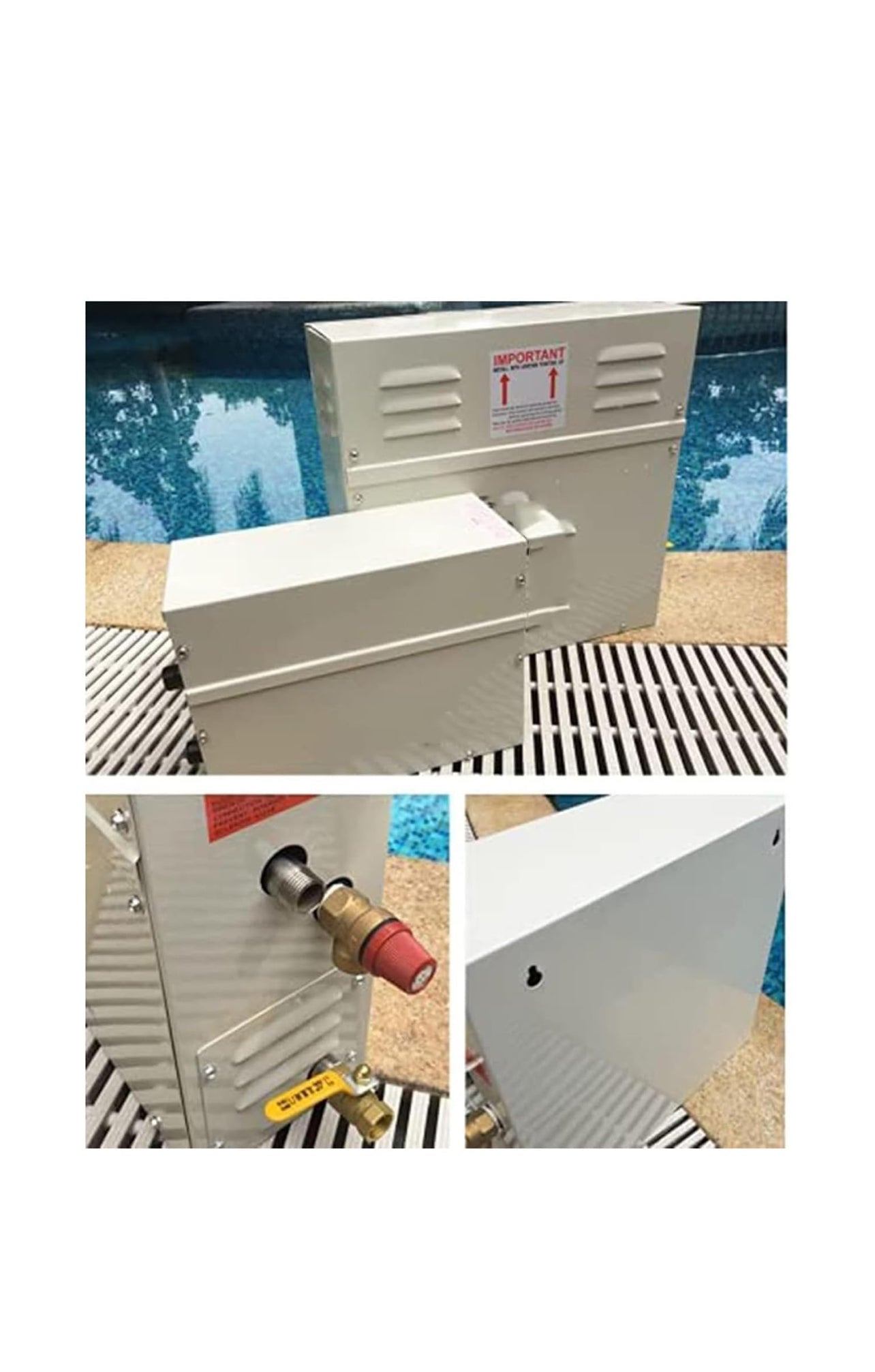 Steam Shower Generator Kit Self-draining System, LED Waterproof Controller for Home Commercial Use for Bath Sauna SPA,4.5KW