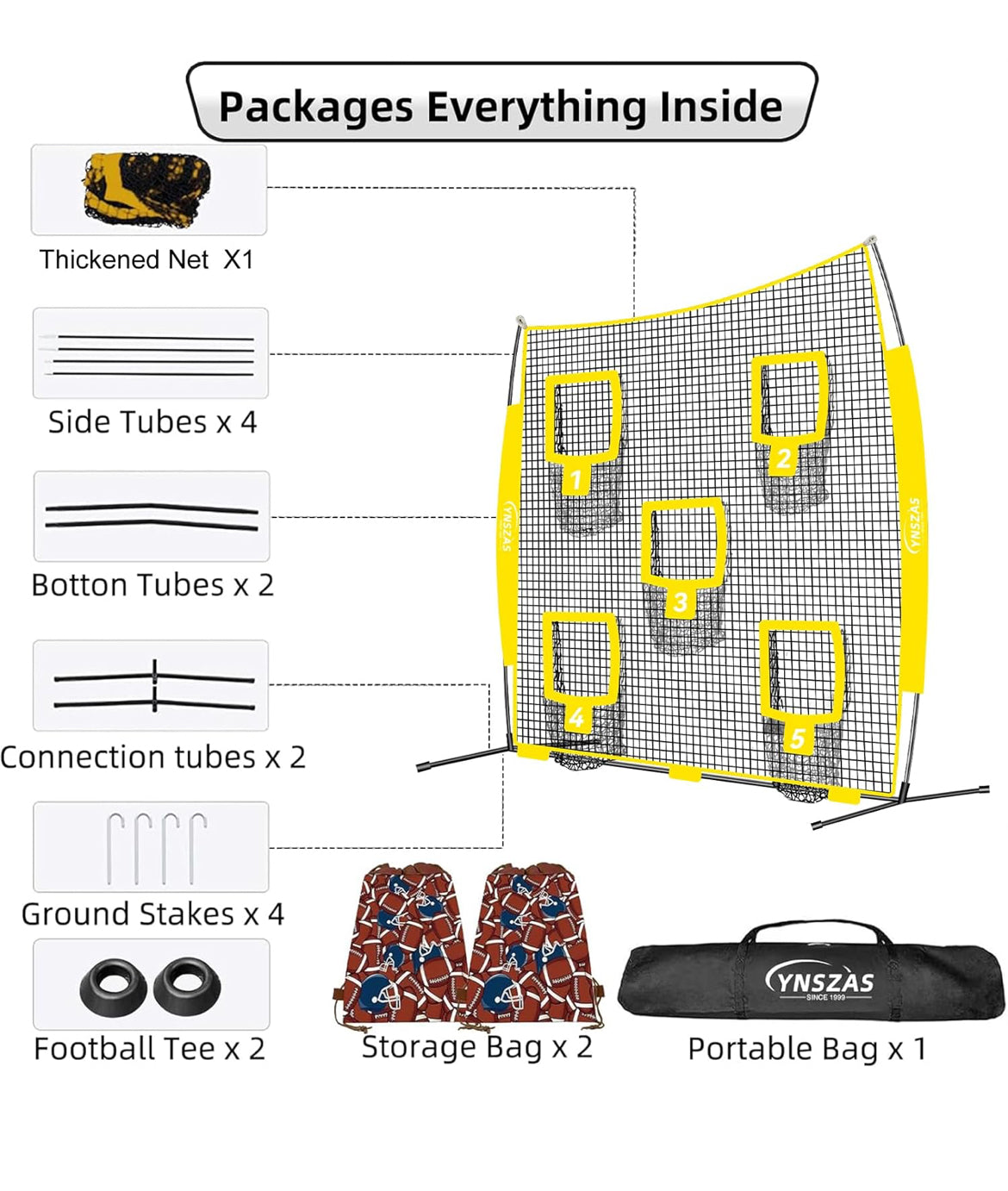 Portable Football Training Equipment Accessories, Upgraded Weather Resistance Quarterback Practice Toss Thrower Trainer Gear Launcher