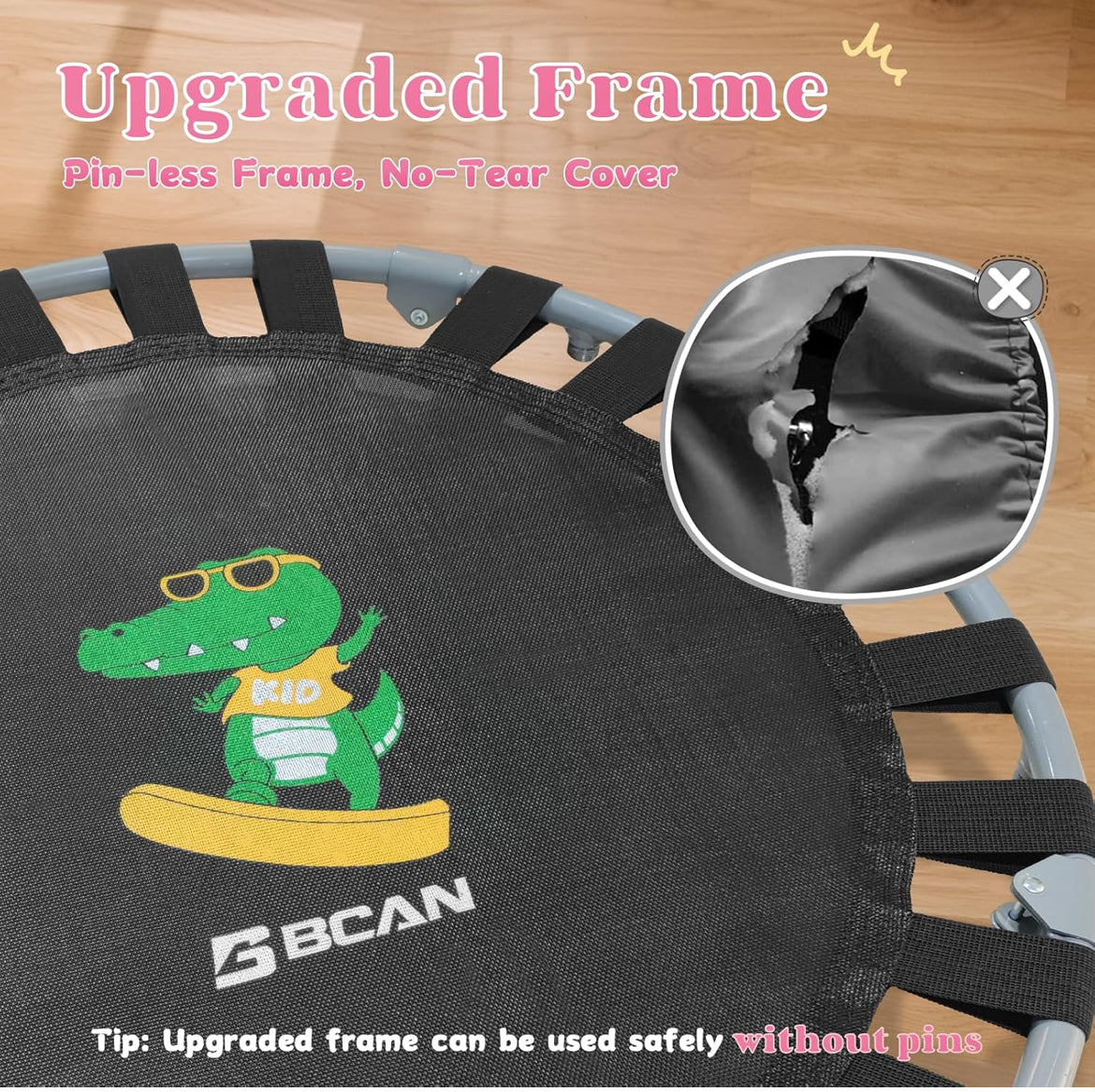 BCAN 36" MINI FOLDING AGES 2 TO 5 TODDLER TRAMPOLINE