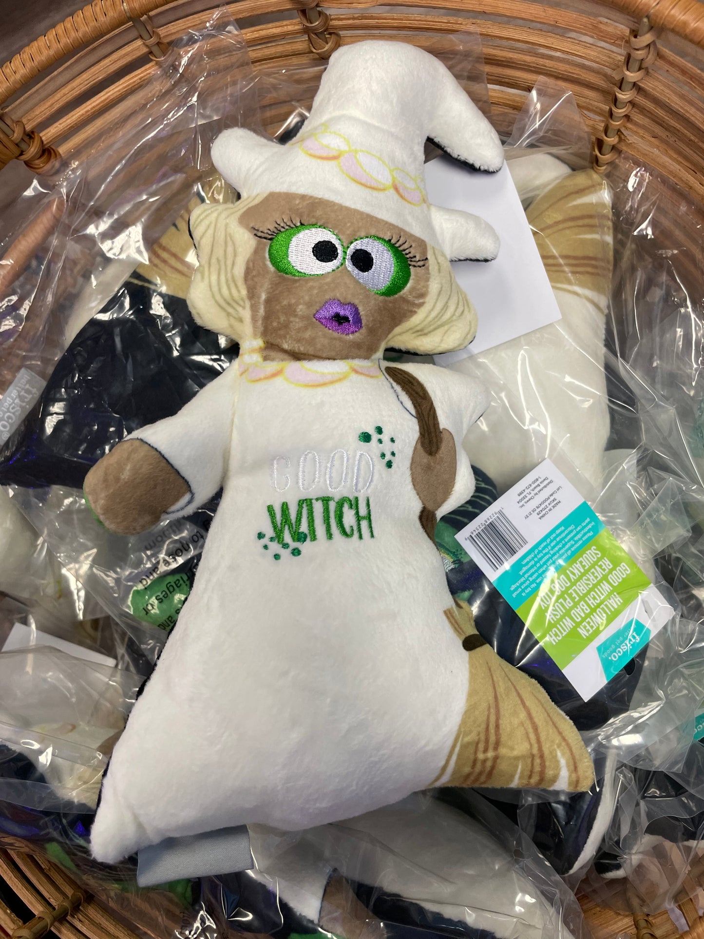 HALLOWEEN REVERSE WITCH DOG TOY