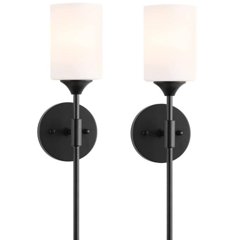 MID CENTURY MODERN WALL LAMP 2 PACK WITH WHITE