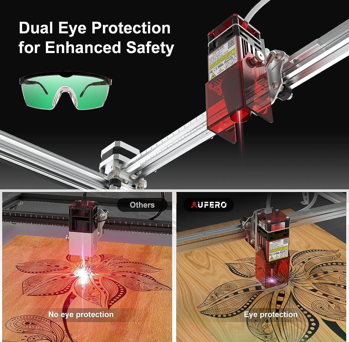 Aufero Laser Engraver, 2 W Diode Laser Engraver Machine