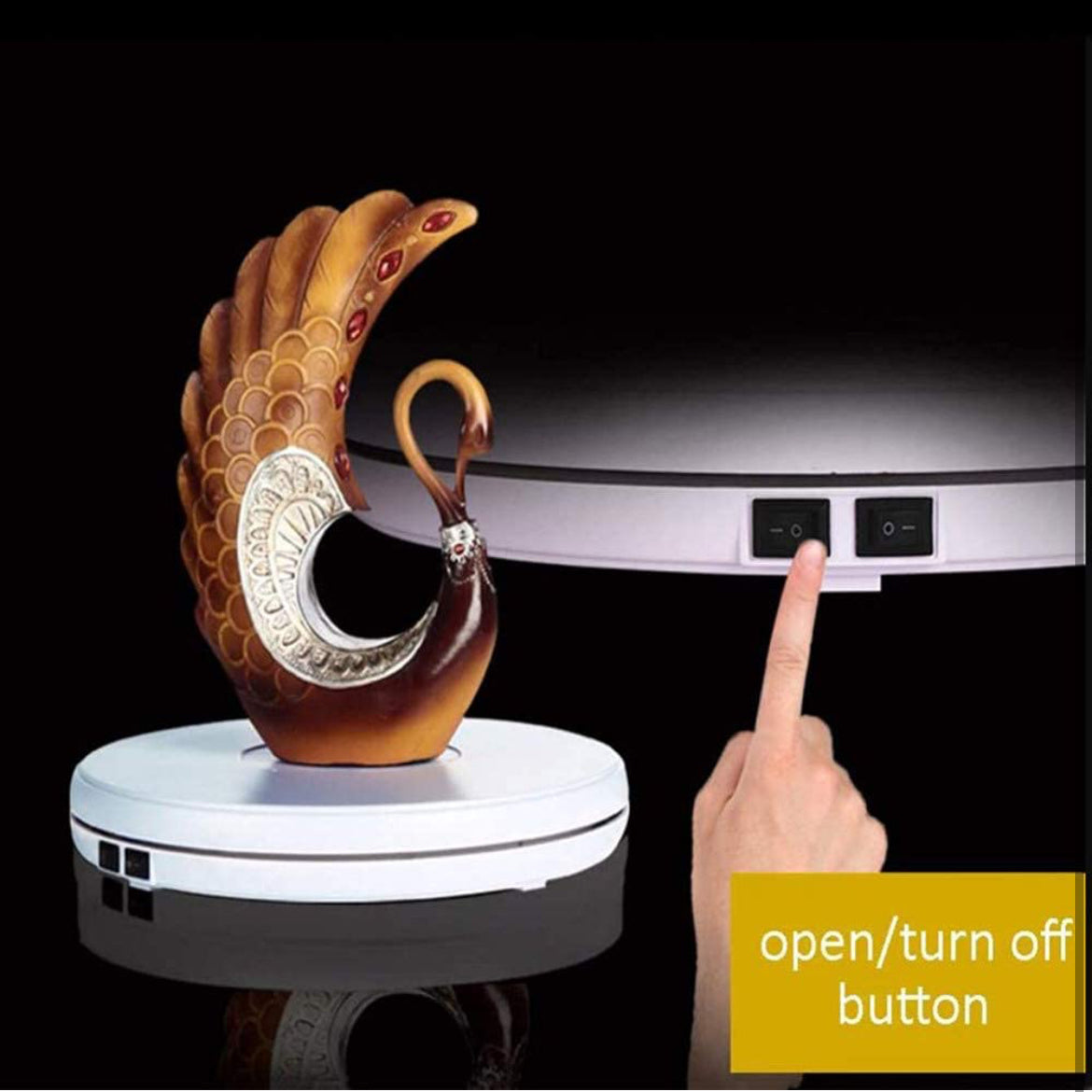 Rotating Display Stand for 3D Crystal Glass