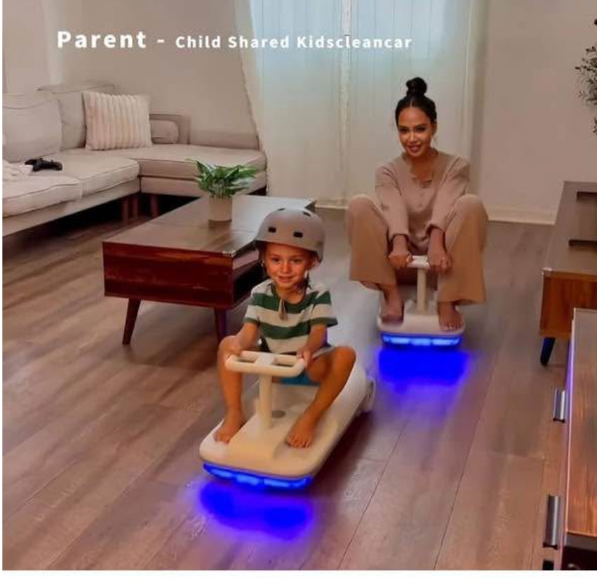 12V Ride-On Car with Cleaning Fun, 3 in 1 Gokart, Soft-Start, 5-Speed Adjustable, Detachable mop