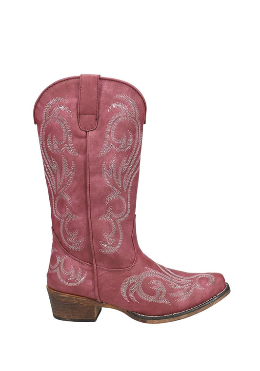 ROPER Womens Riley Round Toe Casual Boots Mid Calf Low Heel 1-2" - Red size 8.5