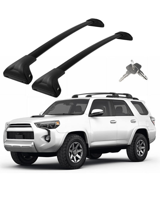 Roof Rack Cross Bars Compatible with Toyota 4 Runner 2010-2024, Adjustable Aluminum Heavy Duty 300 LBS Anti-Theft Lock Cargo Carrier Rooftop Crossbar Accessories for Bike, Basket, Snowboard, Luggage