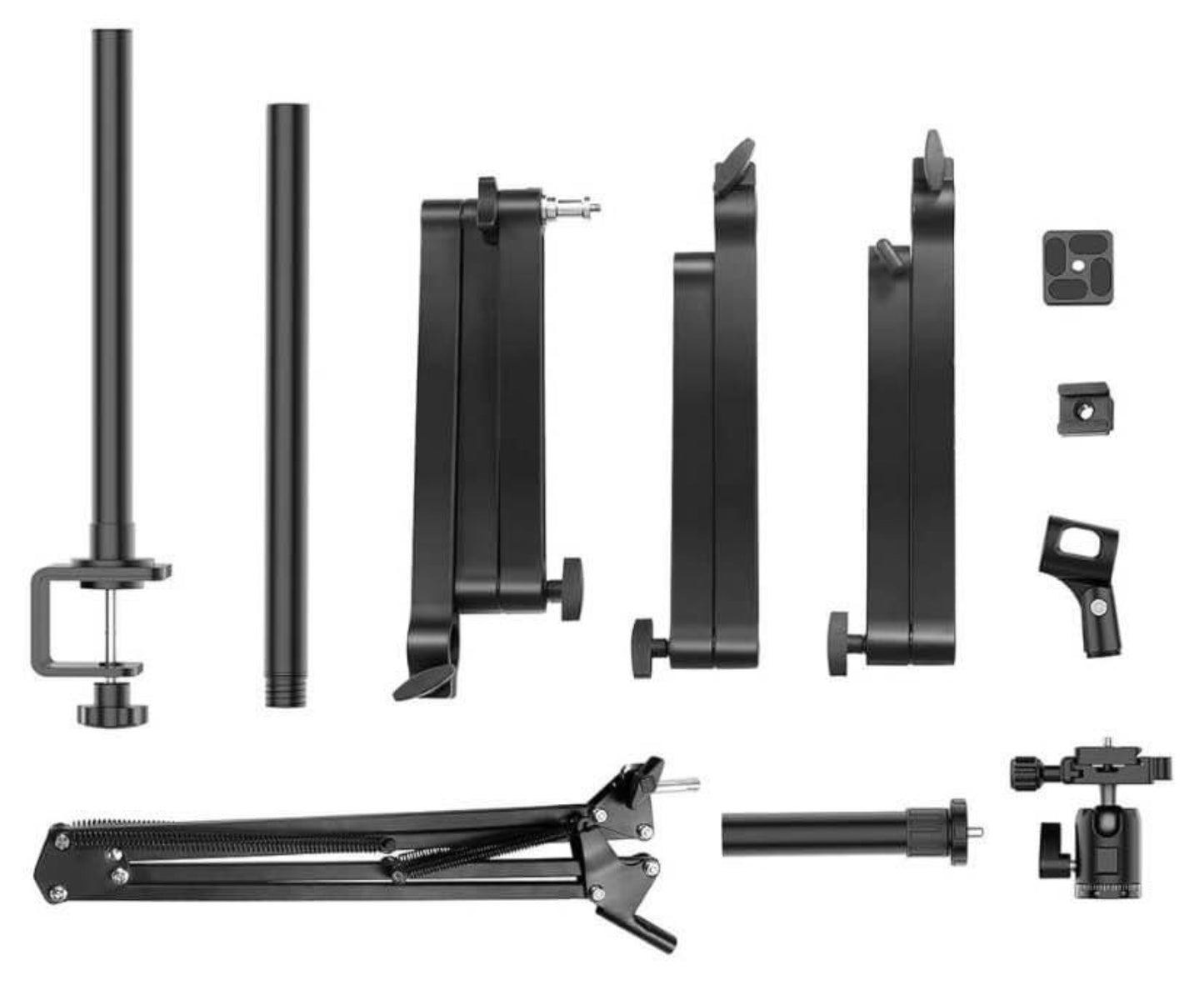 Live Broadcast Boom Arm, ULANZI Flexible Desk Mount Camera Arm Clamp Webcam Stand, Microphone Boom Arm