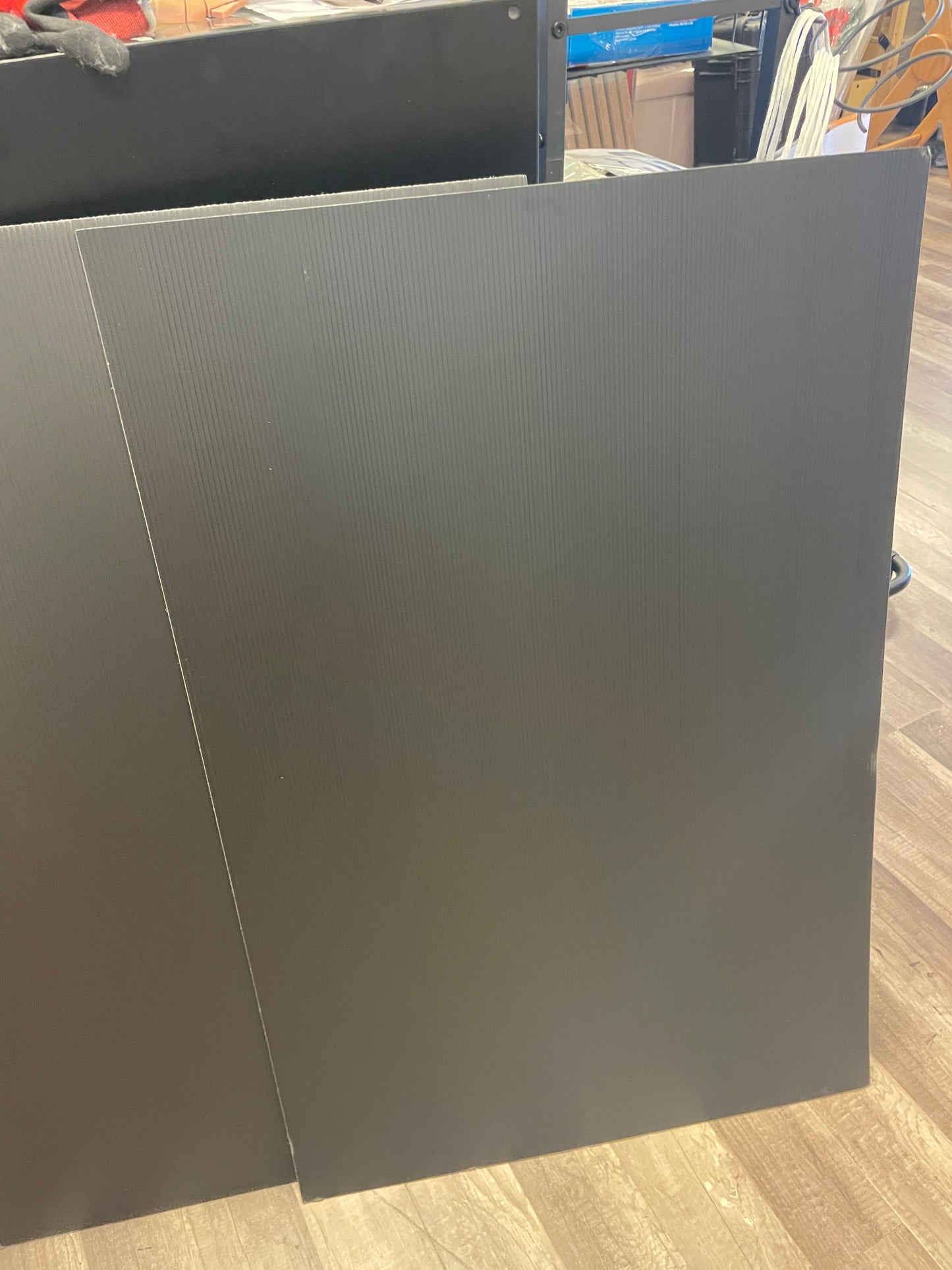 2 Pack Corrugated Plastic Board for Indoor and Outdoor Use, 4 Mm Thick Poster Board, 24x36 Inches, Black Plastic Sheets, Waterproof Coroplast Sheets and Blank Yard Signs