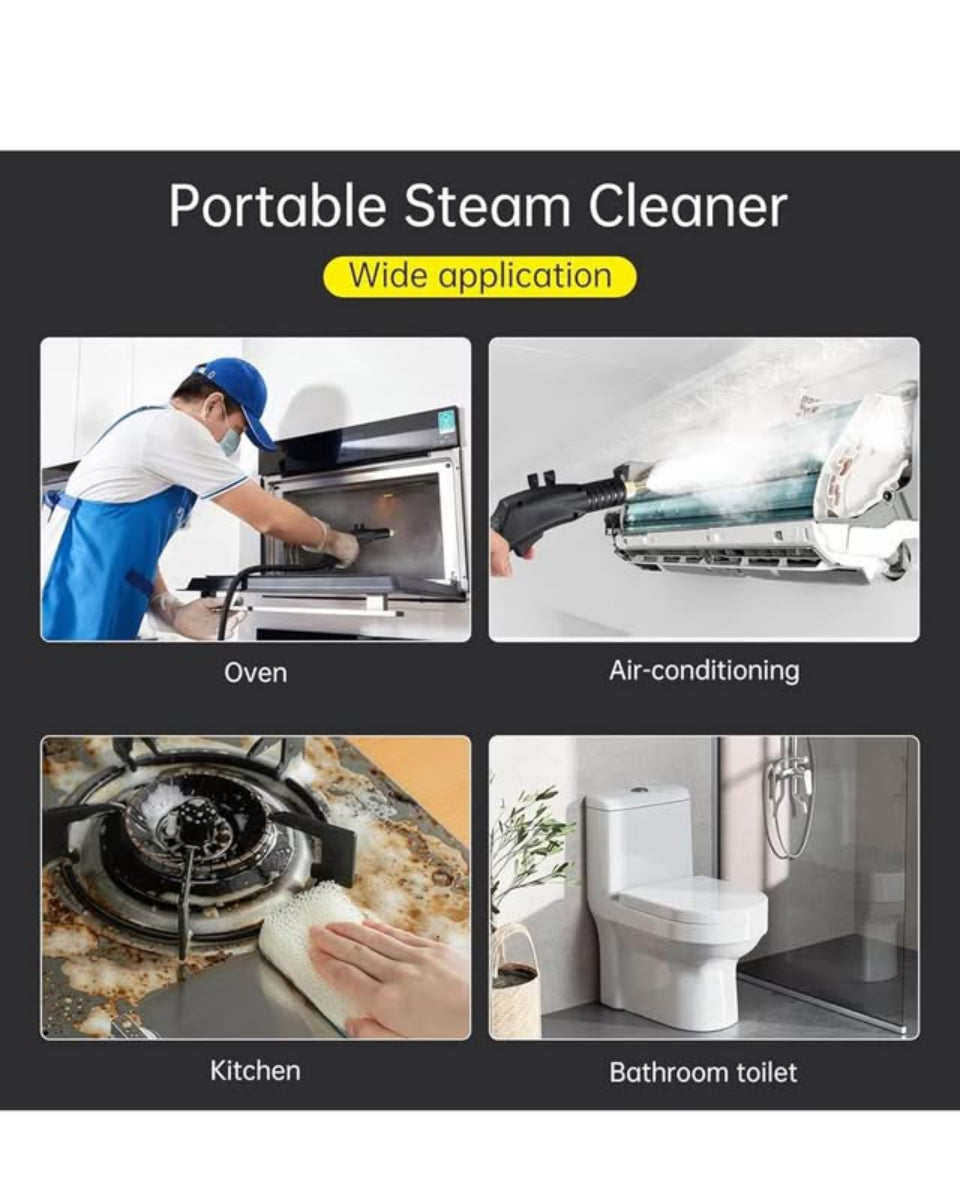 High Pressure Steam Cleaner for Grout and Tile 230℉ High Heat Steam Cleaning Machine for Home Bed Auto Car Detailing Kitchen Bathroom, 46x30.6x25.5cm