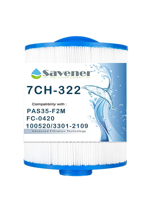 Set of 4 spa Filter Compatible with 7CH-322, PAS35-F2M, FC-0420, 100520, 3301-2109