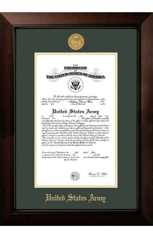 Campus Images ARCLG001 Army Certificate Legacy Frame with Gold Medallion, 10" x 14"