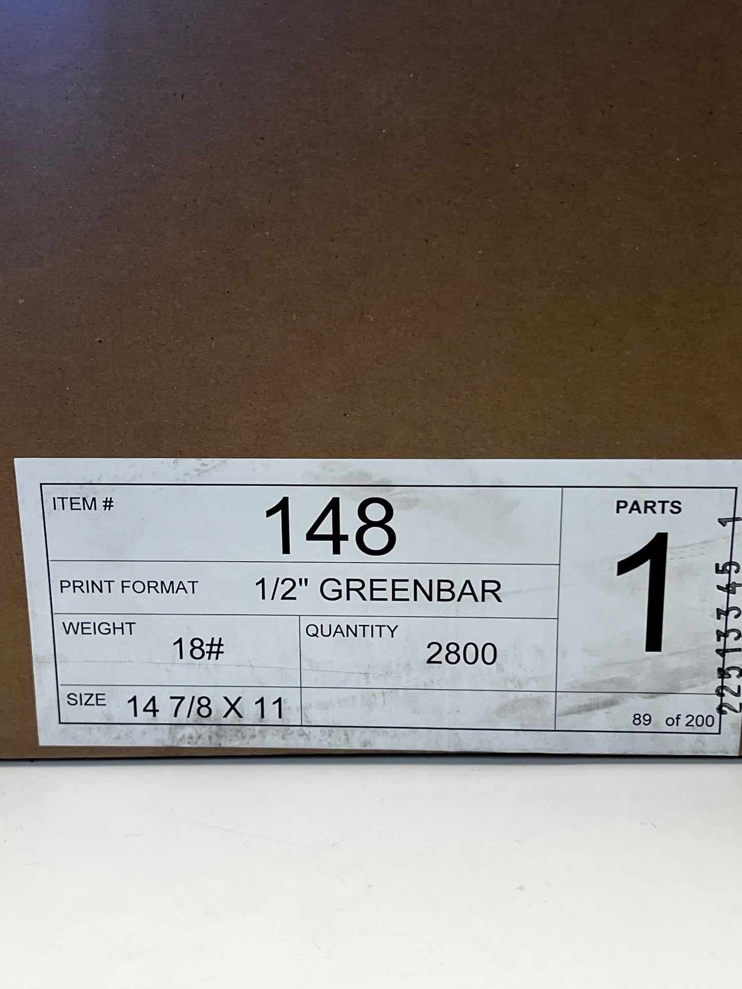 Staples Green Bar Computer Paper, 14 7/8" x 11", 20lb, 2,700/Box (27127/177113)