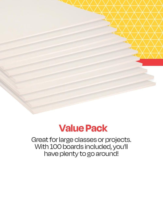 School Smart Railroad Poster Board Paper, 22 x 28 Inches, 4-Ply, White, Pack of 100