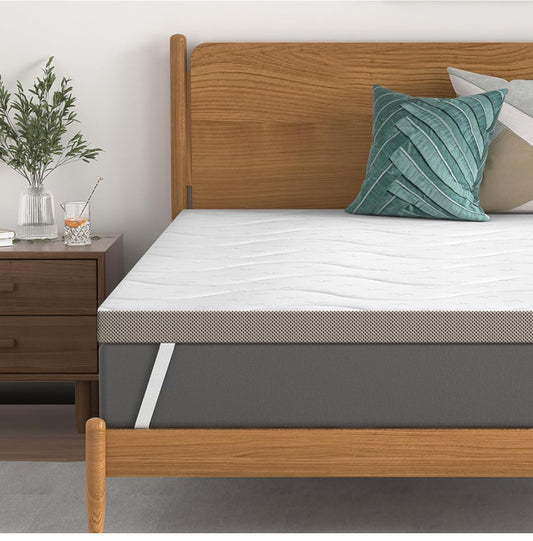 Sleepmax Extra Firm Mattress Topper 4 Inch Twin XL - Firm Mattress Pad Bed Topper for Pain Relief