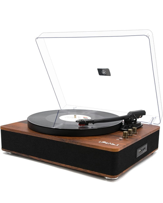 LP&NO.1 Record Player Turntable with Built-in Speakers and USB Play&Recording (missing power cable)