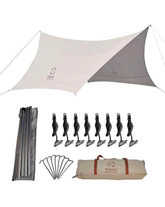 S'more A-Base Tent Tarp 330,Waterproof Camping Tarp for Camping Front Porch Awning Rain Fly Tarp for Camping Hiking and Outdoor Activities