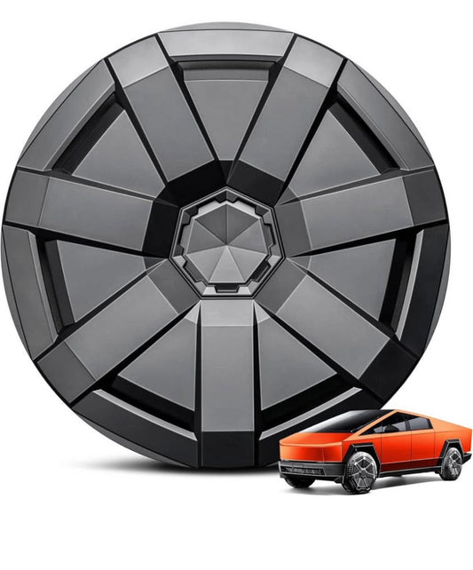 Hubcap Wheel Cover Replacement Hub Caps Compatible with Tesla Cybertruck 2024 2023,Full Rim Protector Wheel Hub Caps Set of 4 for Cybertruck Accessories Wheel Cover Replacement,Black