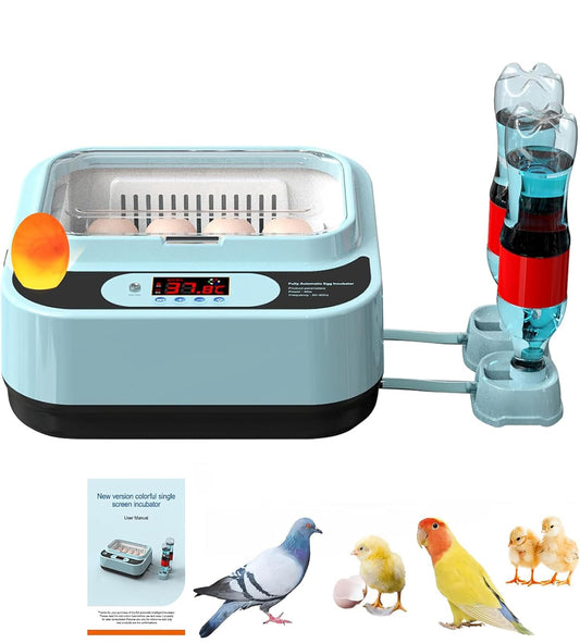 Incubators for Hatching Eggs, Egg Incubator with Automatic Egg Turning, Temperature Control, and Egg Candler, Incubators for Hatching Chicken, Duck and Quail Eggs -15 Eggs
