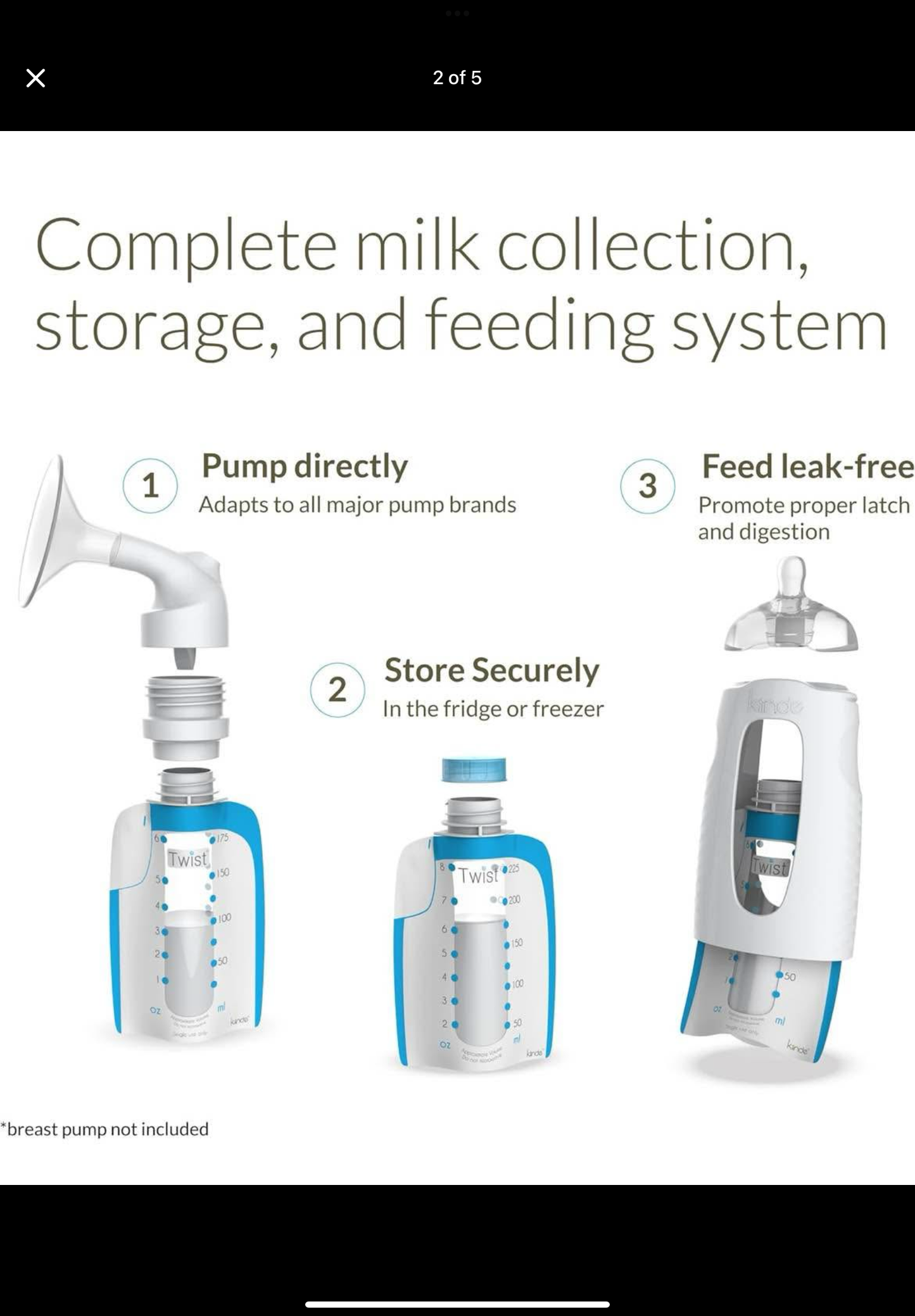Twist universal direct-pump feeding system and warmers Gift set