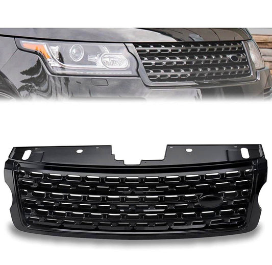 MotorFansClub Front Grill Fit for Land Rover Range Rover 2013 2014 2015 2016 2017 Front Bumper Upper Center Grille Glossy Black