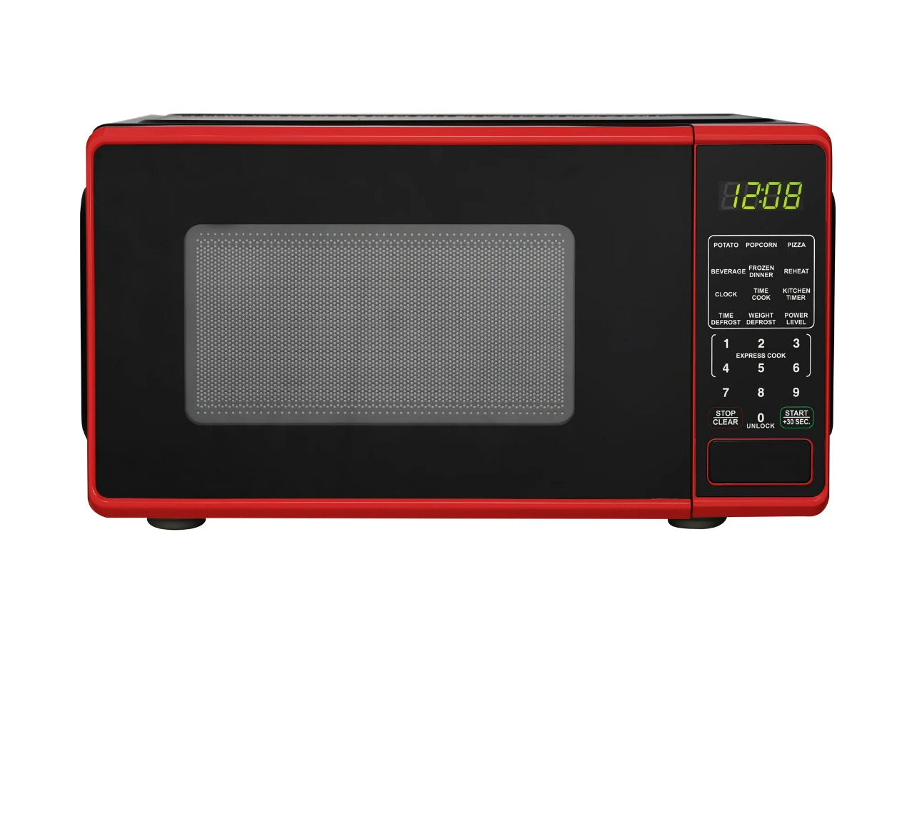 Mainstays Horno Microondas de Encimera de 0,7 Cu ft, 700 Vatios, Rojo.