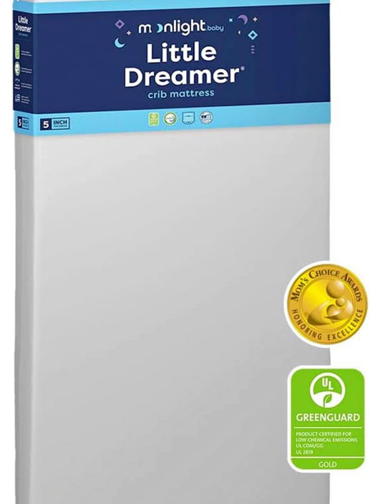 Moonlight Slumber Little Dreamer Crib Mattress - Firm, Dual Sided, Standard Size, Waterproof, 5in.