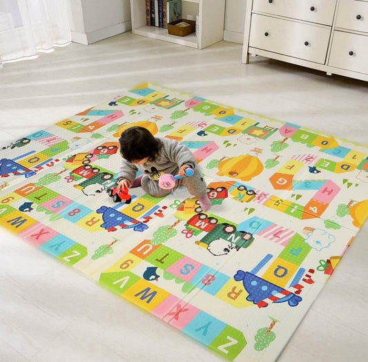 Bammax X-Large Waterproof & Foldable Baby Play Mat - 70" x 78" Crawling & Kids Play Mat - Maze & Bears